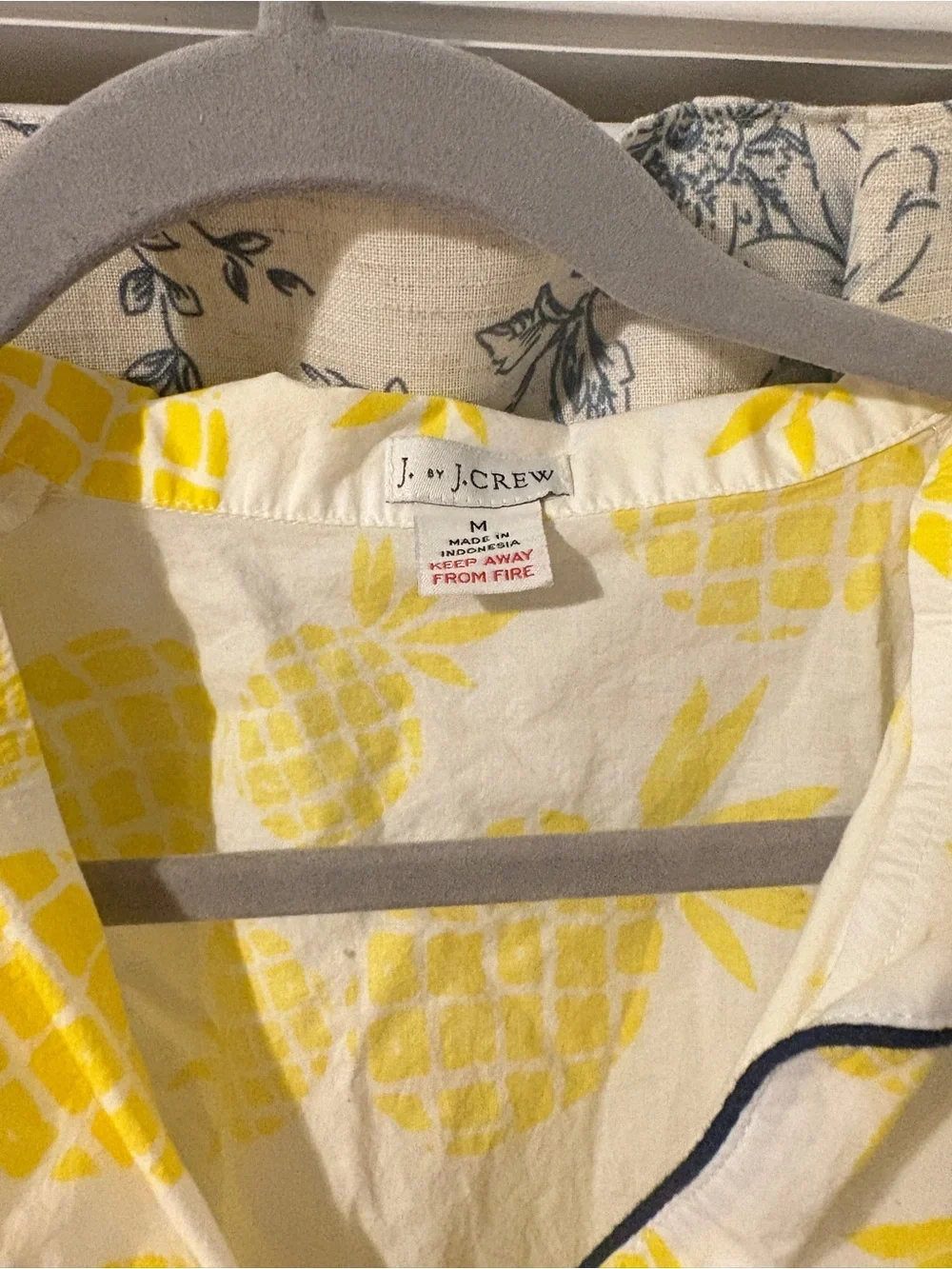 J By J. Crew Pineapple Cotton Women’s Lightweight Pajama Set